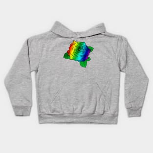 Rainbow Rose Kids Hoodie